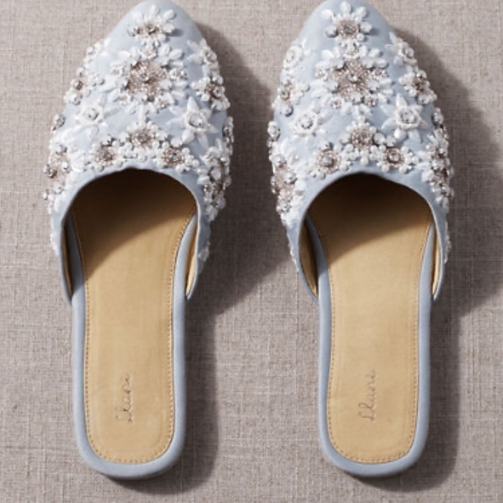 BHLDN KEOUGH SLIDE BLUE NEW 38